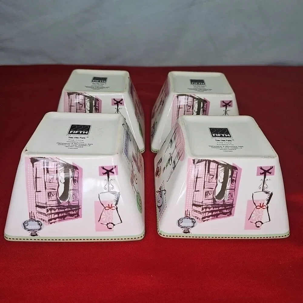 Paris Sauce Bowls French Boutique Chic Romance Nut Candy Snack Appetizer Set